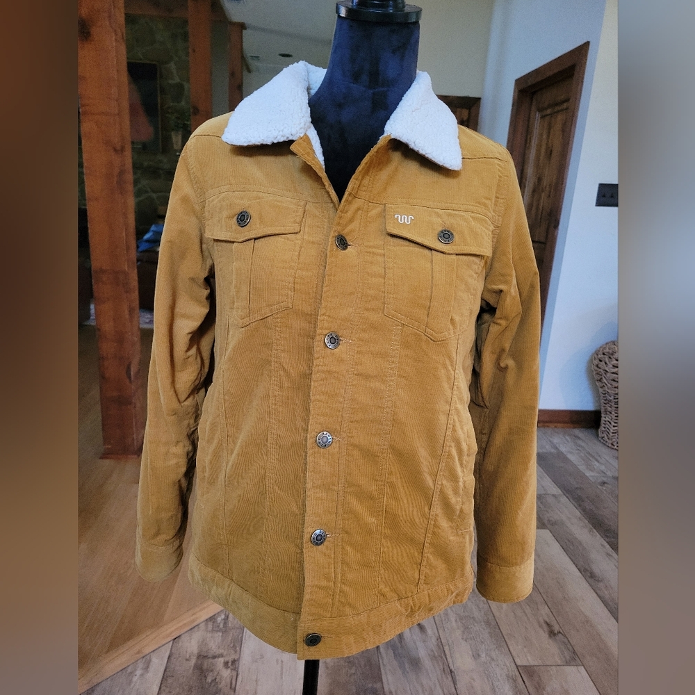 NWOT KING RANCH Corduroy Jacket Full Lined Shearling M